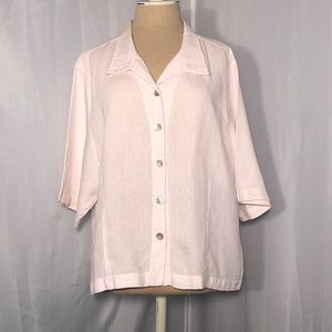 Lino by Chico’s Linen Button Down Short Sleeve
